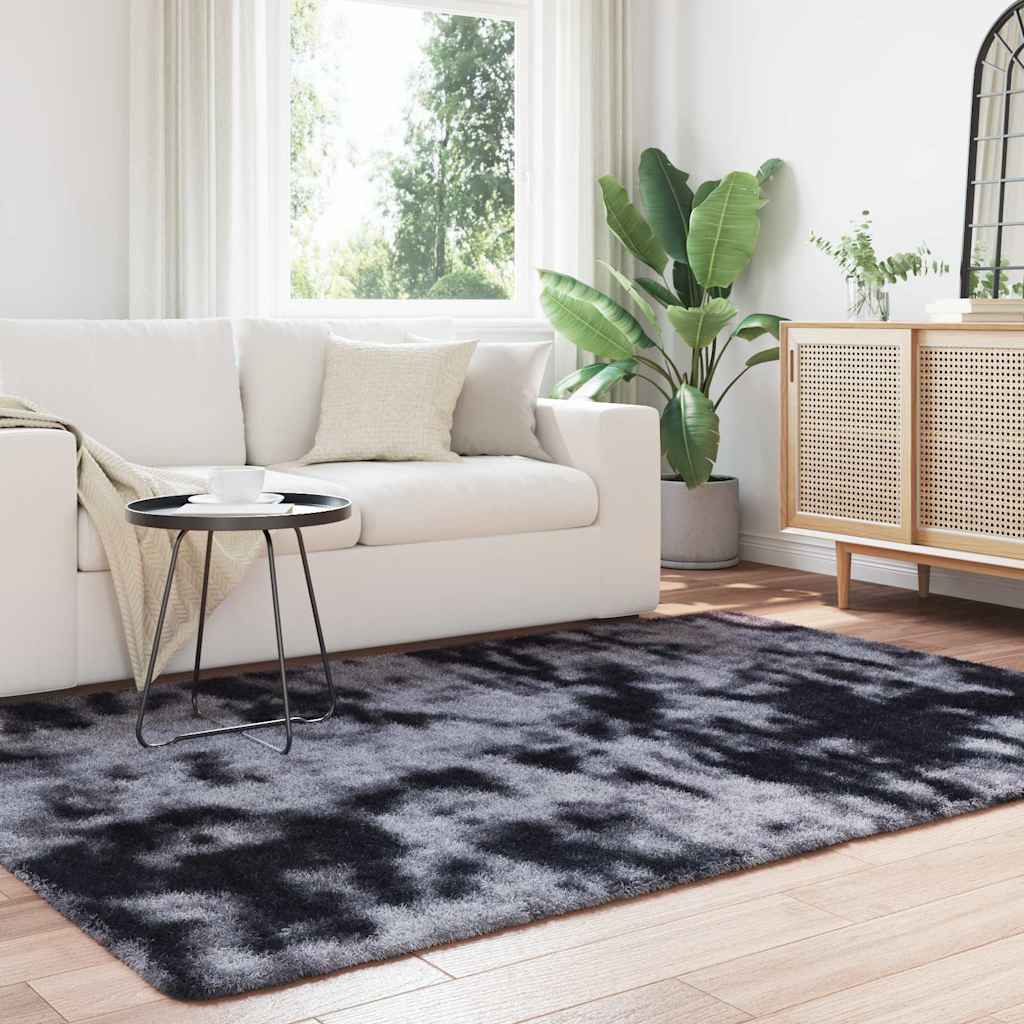 Vidaxx tapis à poils longs navarra 160x230 cm polyester gris foncé