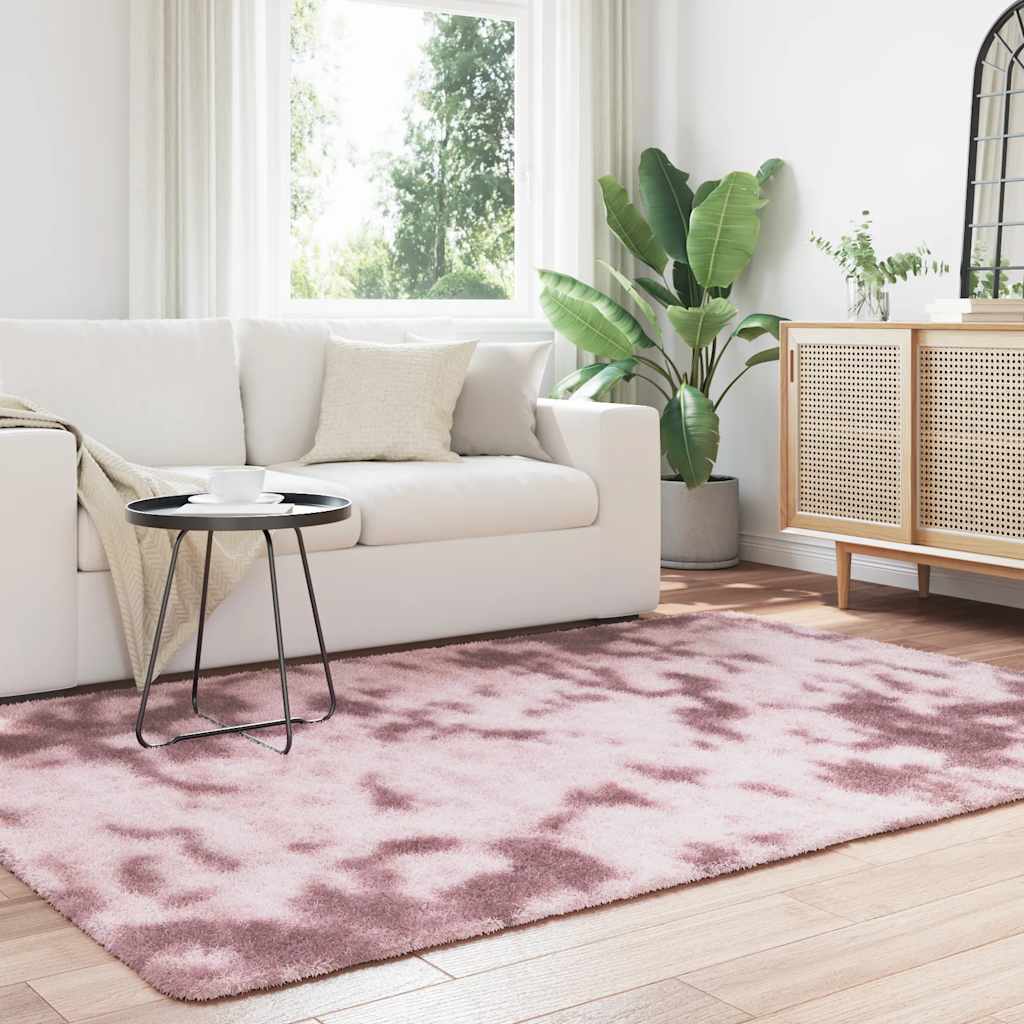 Vidaxx tapis à poils longs navarra 160x230 cm polyester rose poudré