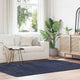 Vidaxx tapis à poils longs navarra 160x230 cm polyester bleu marine