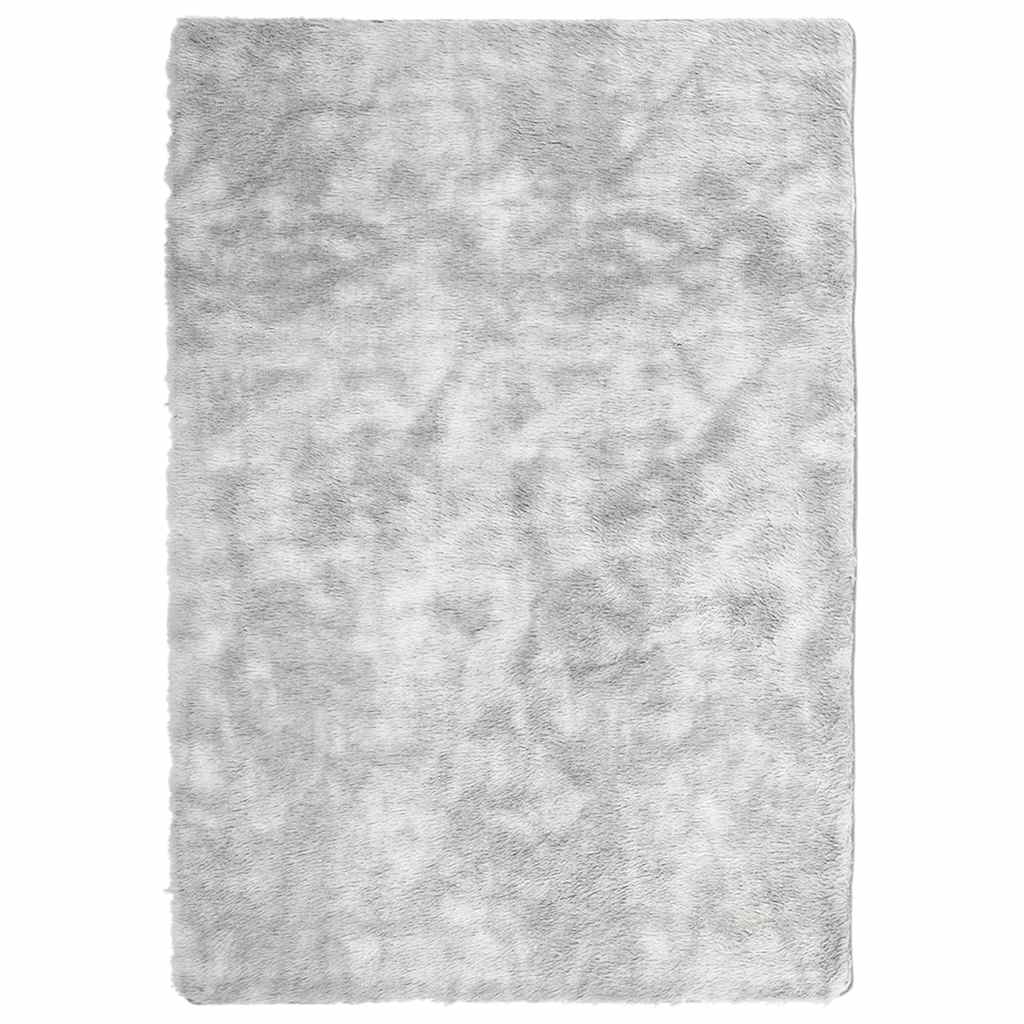 Vidaxx tapis à poils longs navarra 160x230 cm polyester gris argenté