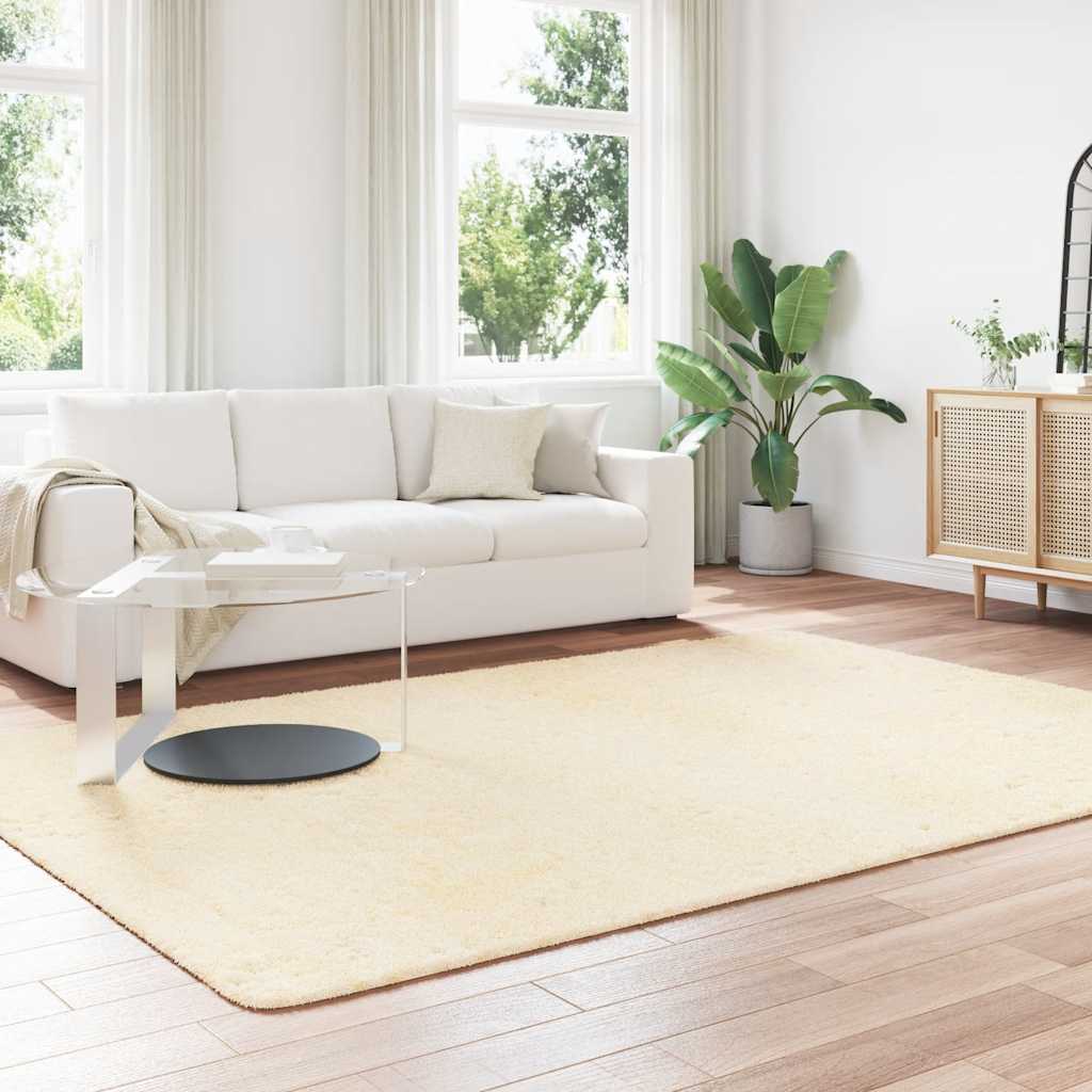 Vidaxx tapis à poils longs navarra 200x290 cm polyester couleur crème