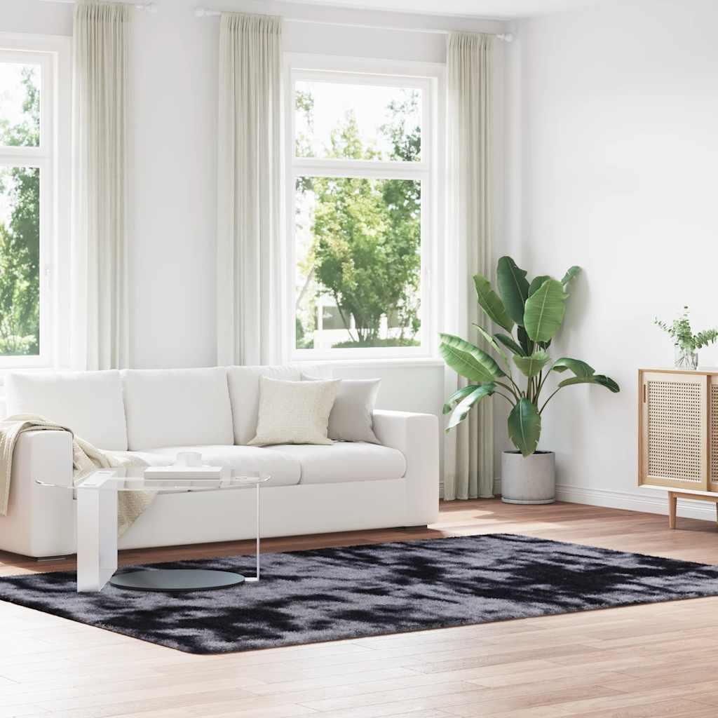 Vidaxx tapis à poils longs navarra 200x290 cm polyester gris foncé