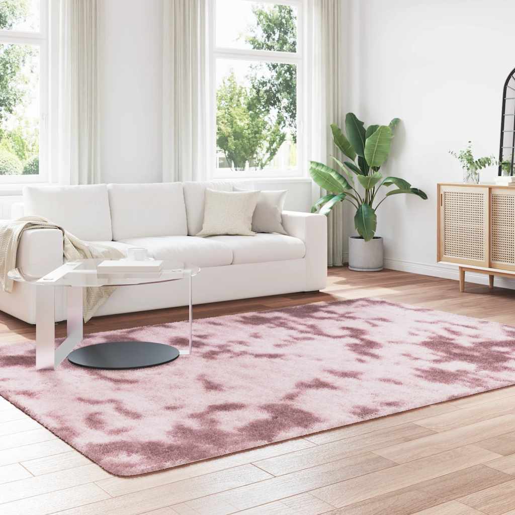 Vidaxx tapis à poils longs navarra 200x290 cm polyester rose poudré