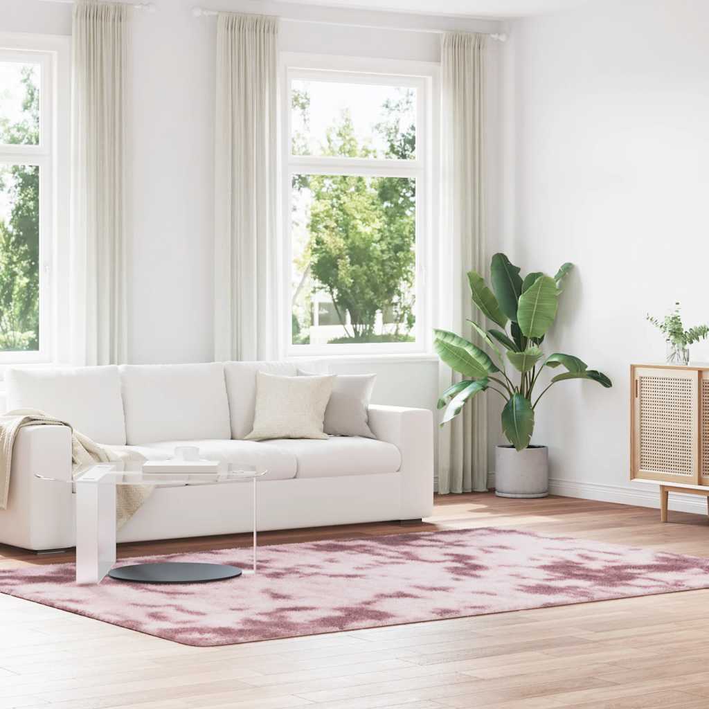 Vidaxx tapis à poils longs navarra 200x290 cm polyester rose poudré
