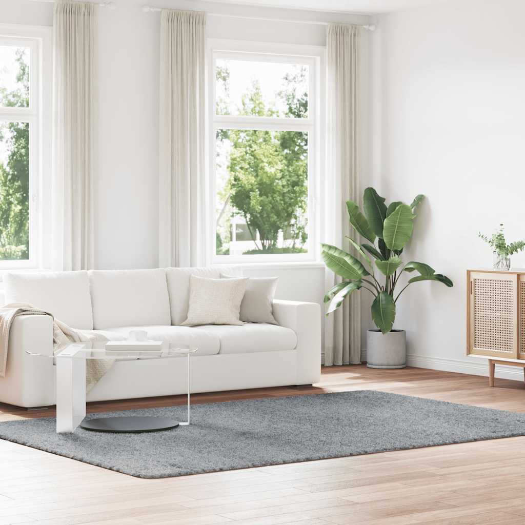 Vidaxx tapis à poils longs navarra 200x290 cm polyester gris clair