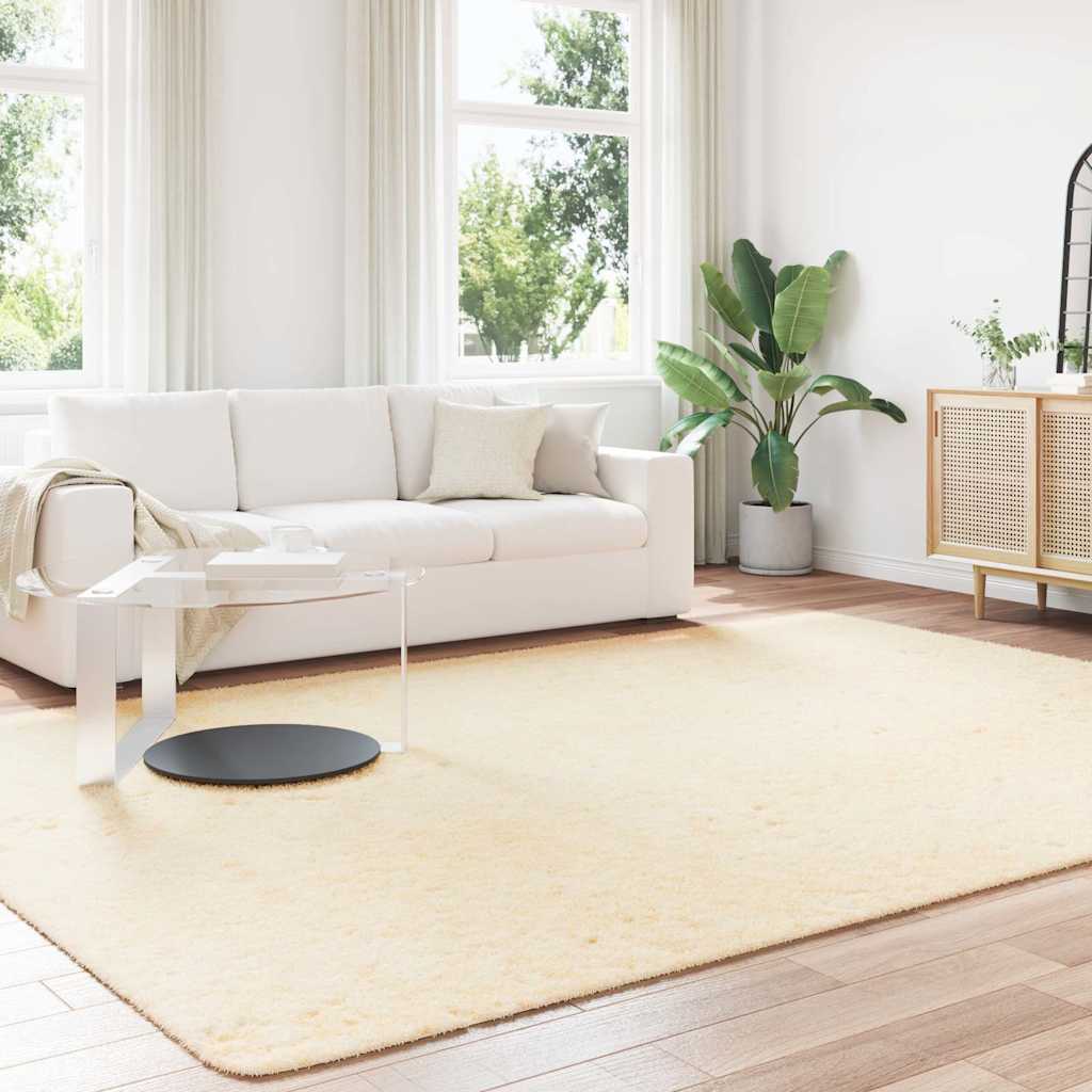 Vidaxx tapis à poils longs navarra 240x340 cm polyester couleur crème