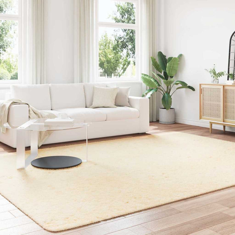 Vidaxx tapis à poils longs navarra 240x340 cm polyester couleur crème