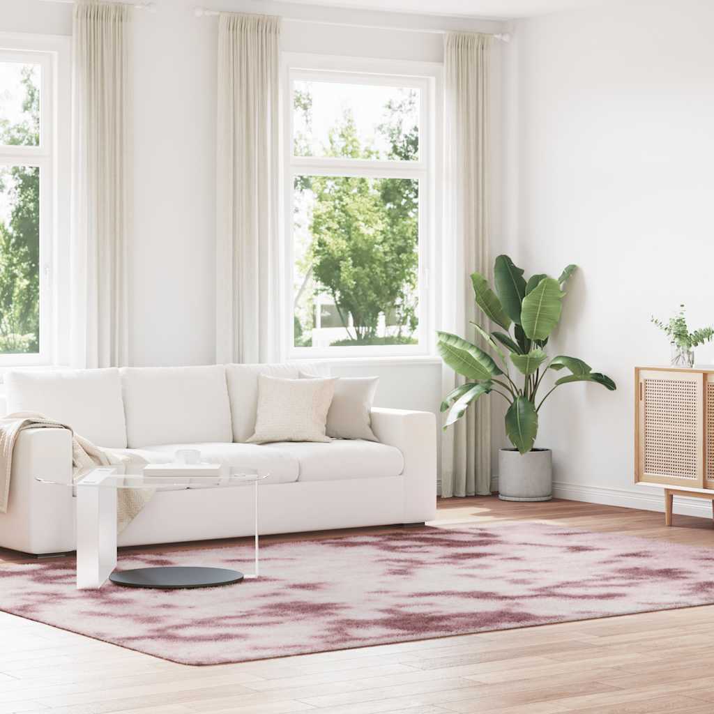 Vidaxx tapis à poils longs navarra 240x340 cm polyester rose poudré