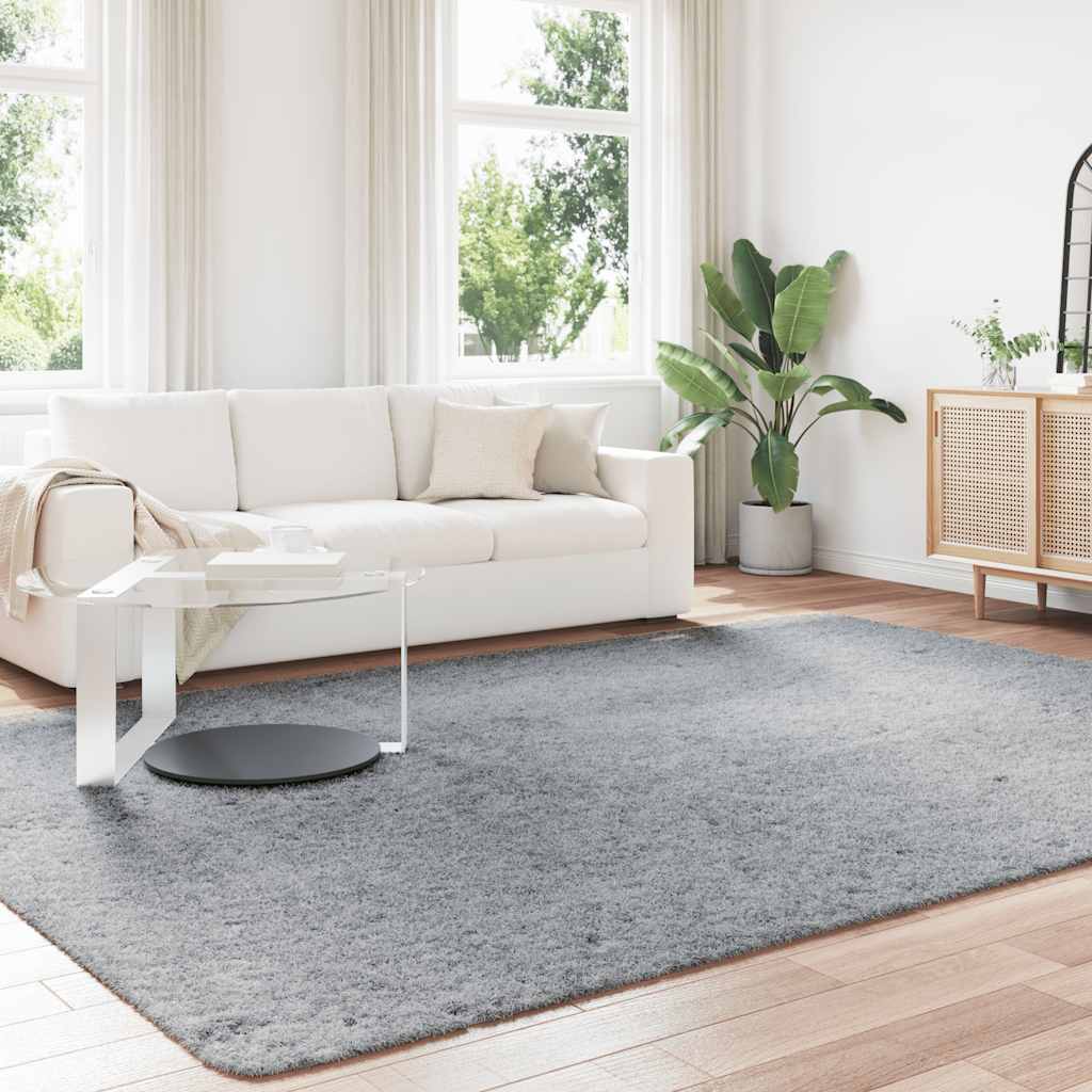 Vidaxx tapis à poils longs navarra 240x340 cm polyester gris clair