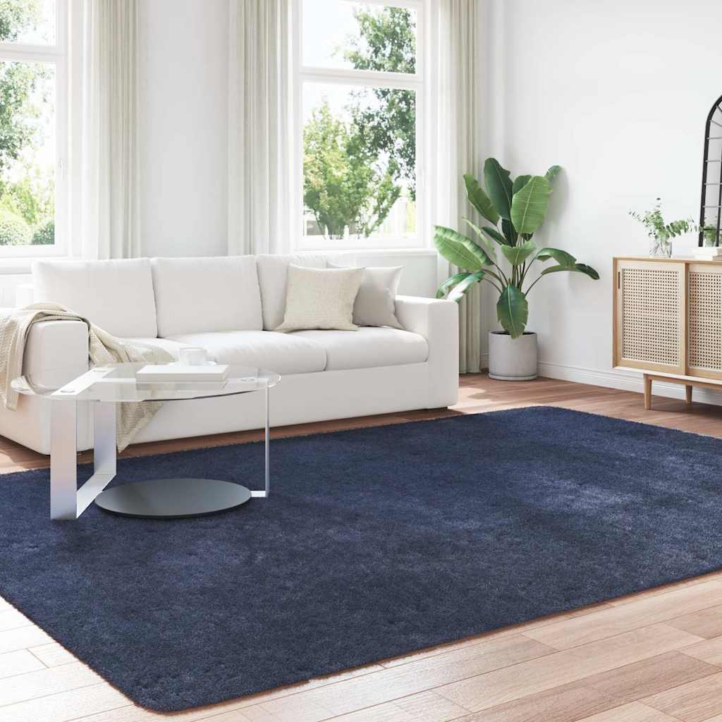 Vidaxx tapis à poils longs navarra 240x340 cm polyester bleu marine