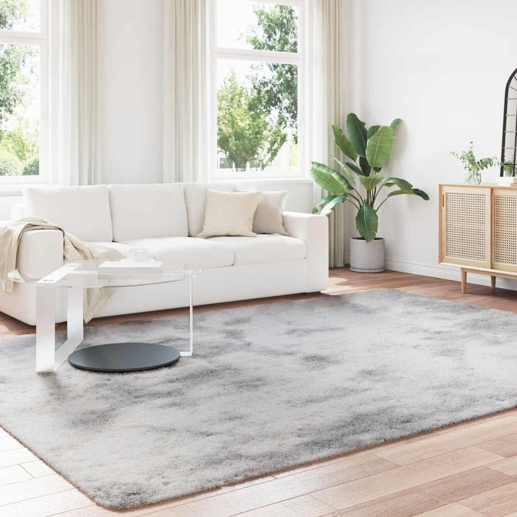 Vidaxx tapis à poils longs navarra 240x340 cm polyester gris argenté