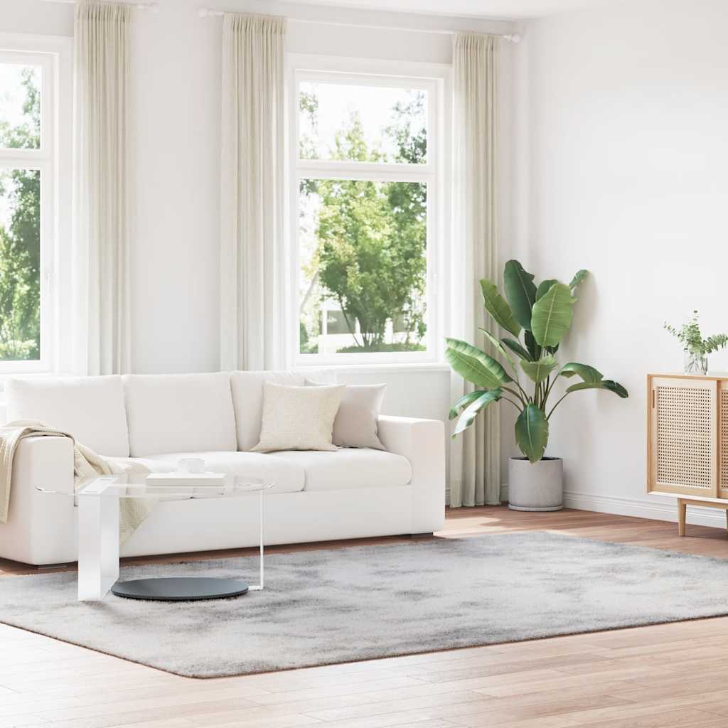 Vidaxx tapis à poils longs navarra 240x340 cm polyester gris argenté