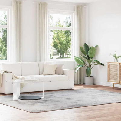 Vidaxx tapis à poils longs navarra 240x340 cm polyester gris argenté