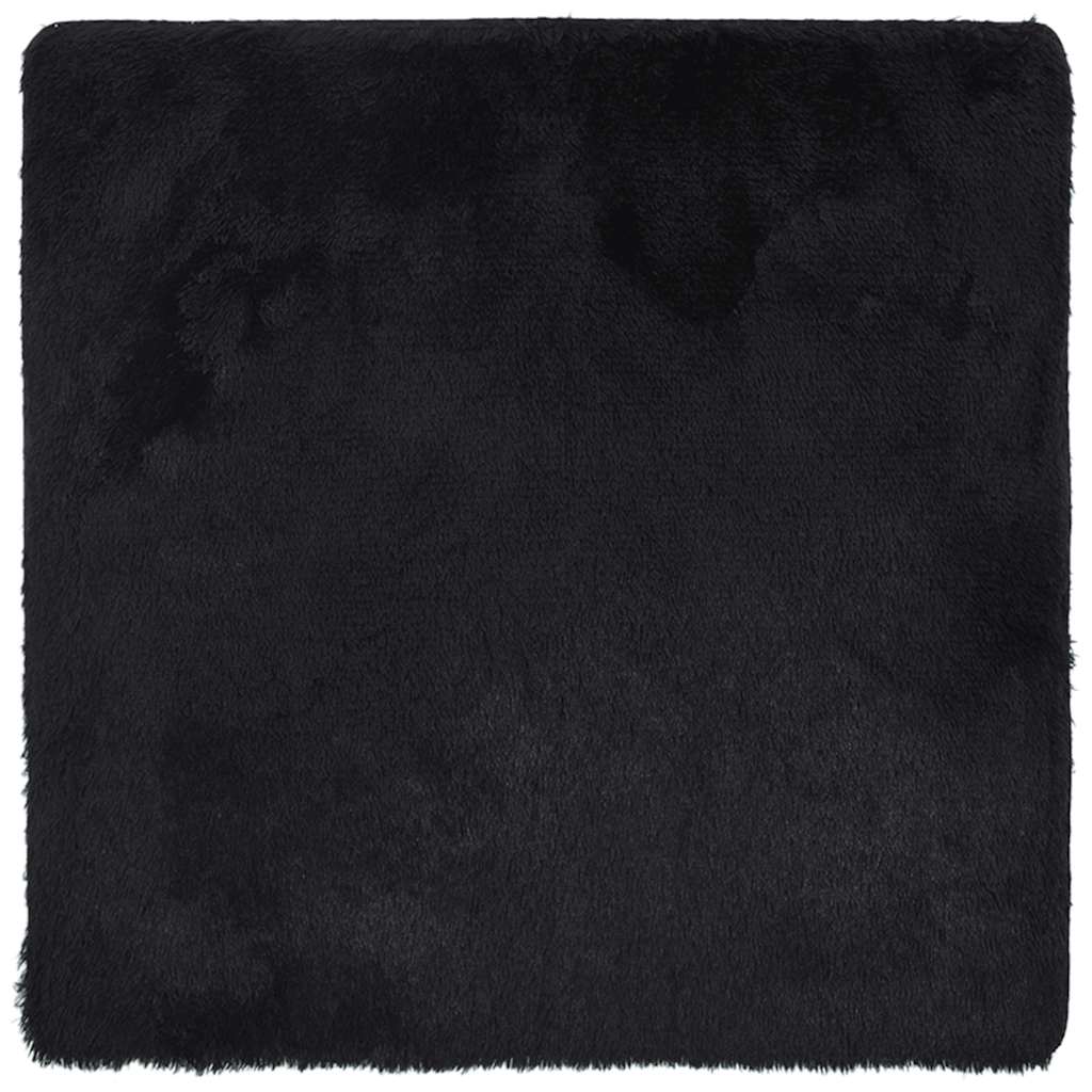 Vidaxx tapis à poils longs navarra 120x120 cm polyester noir