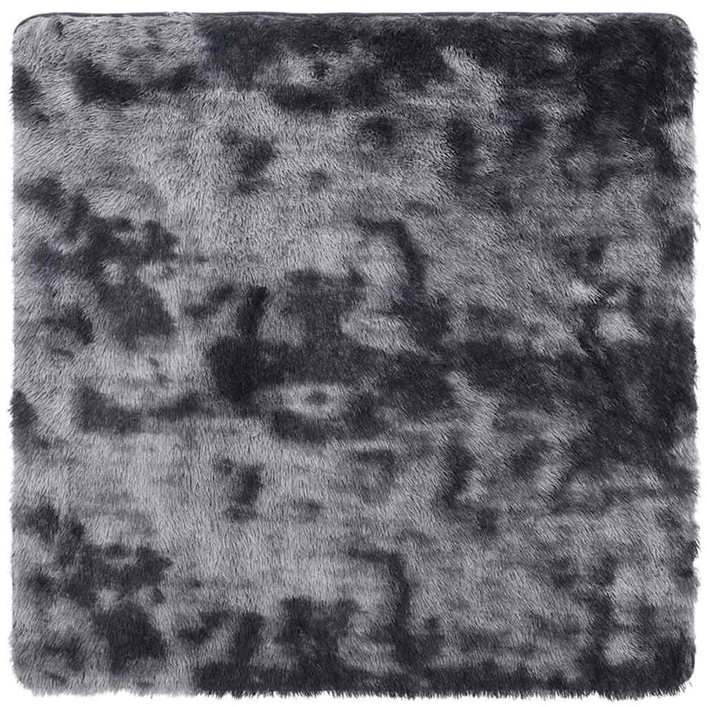 Vidaxx tapis à poils longs navarra 120x120 cm polyester gris foncé
