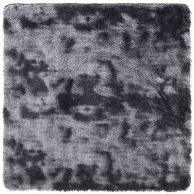 Vidaxx tapis à poils longs navarra 120x120 cm polyester gris foncé