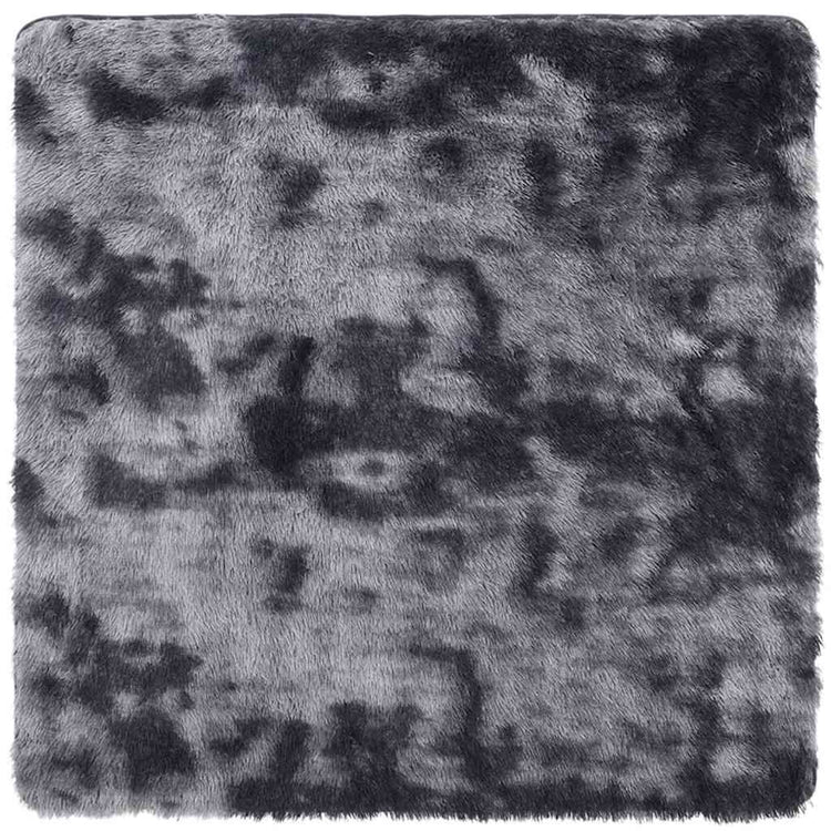Vidaxx tapis à poils longs navarra 120x120 cm polyester gris foncé