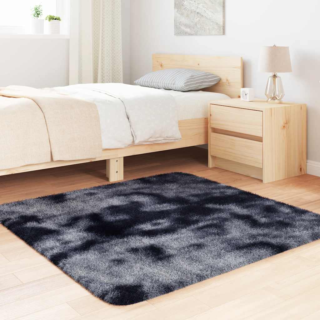 Vidaxx tapis à poils longs navarra 120x120 cm polyester gris foncé