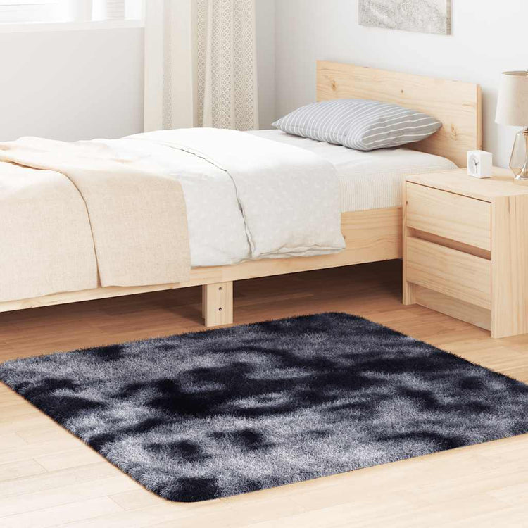 Vidaxx tapis à poils longs navarra 120x120 cm polyester gris foncé