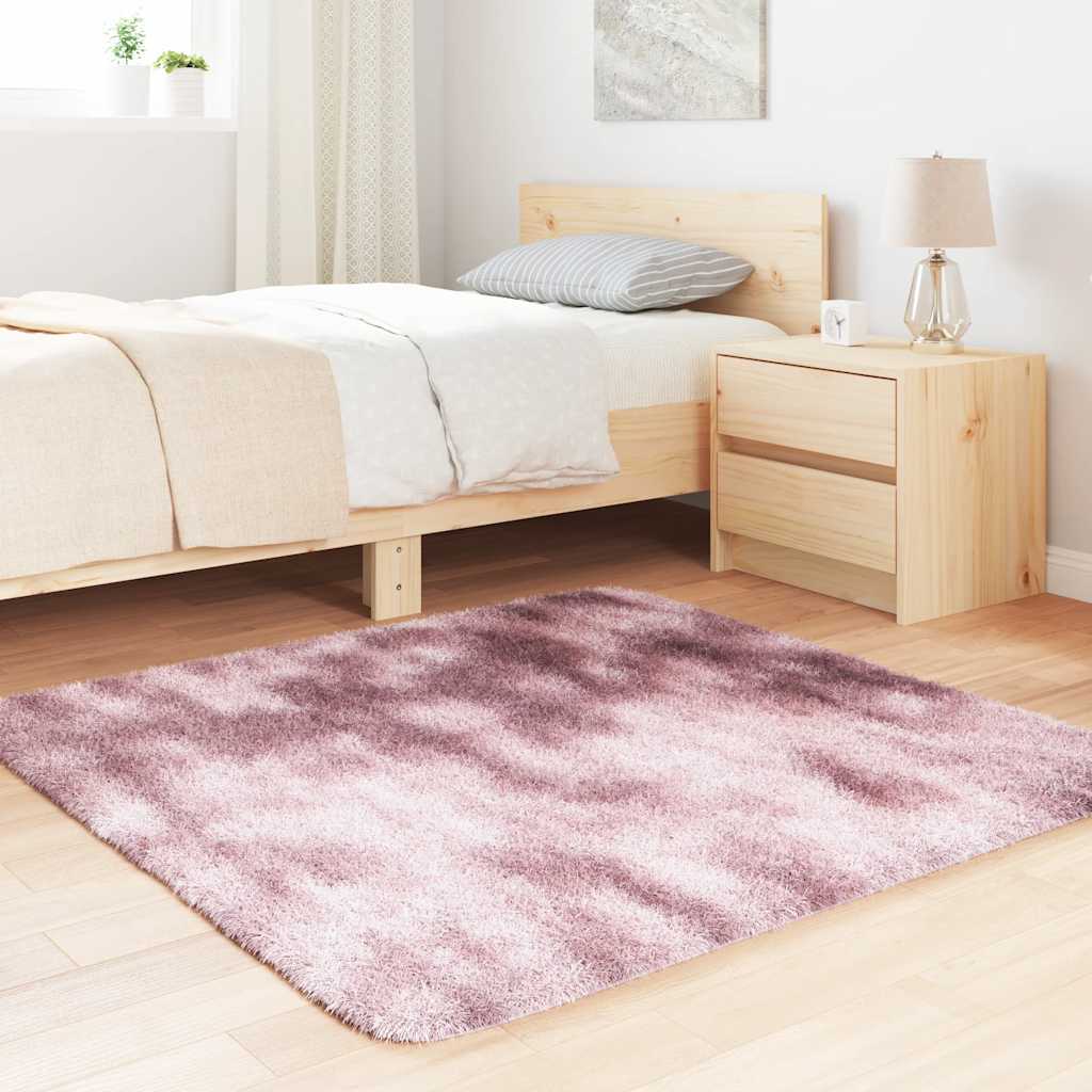 Vidaxx tapis à poils longs navarra 120x120 cm polyester rose poudré