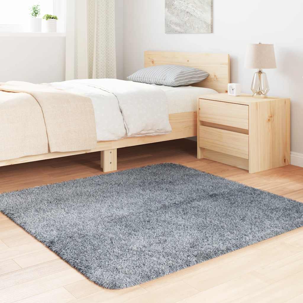 Vidaxx tapis à poils longs navarra 120x120 cm polyester gris clair