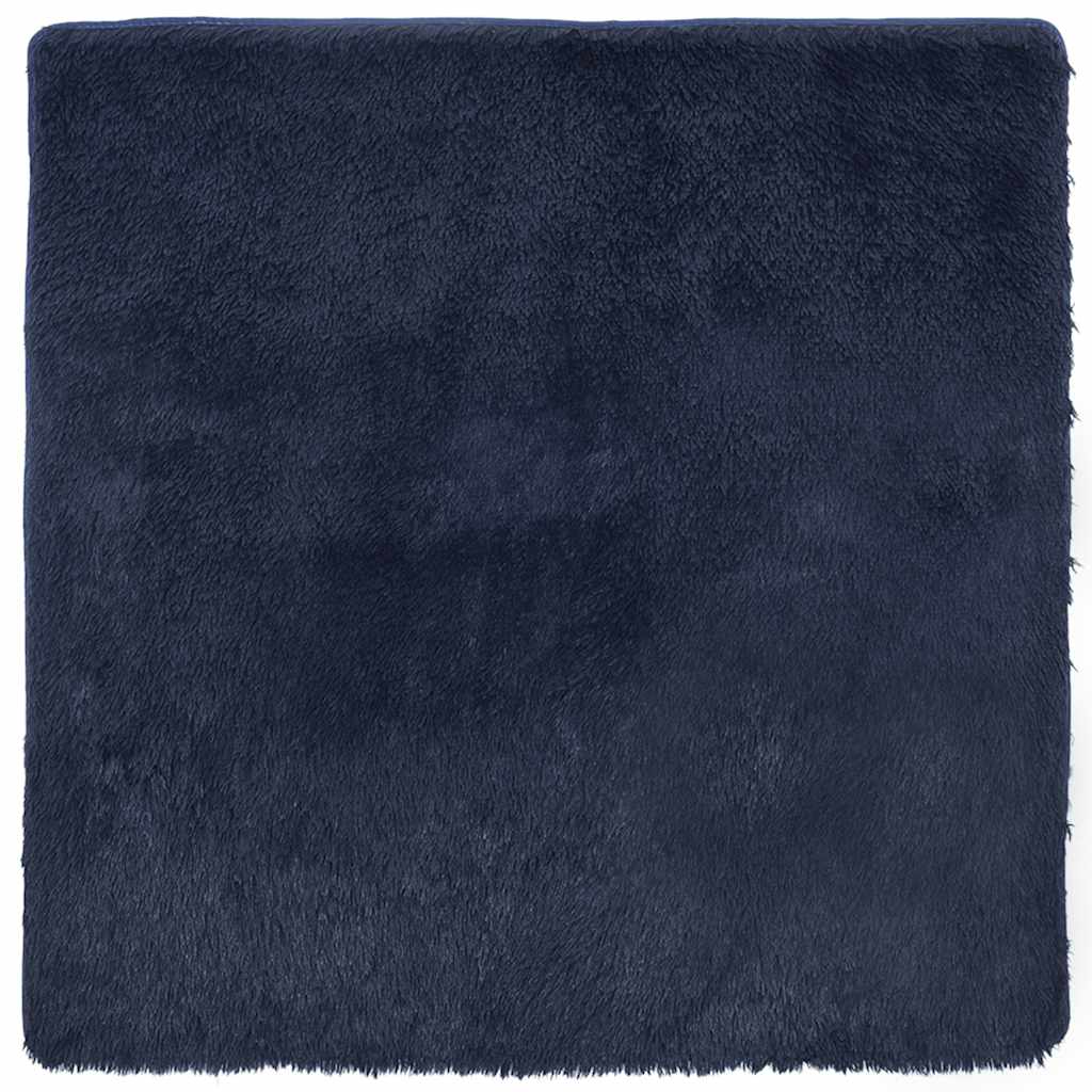 Vidaxx tapis à poils longs navarra 120x120 cm polyester bleu marine