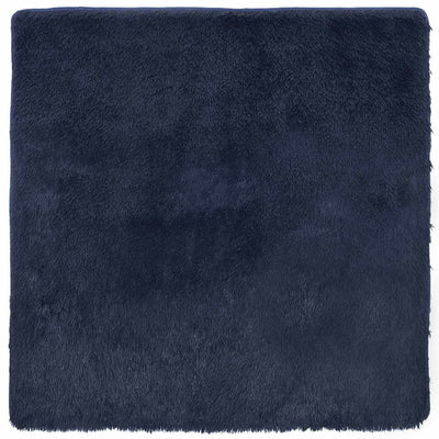 Vidaxx tapis à poils longs navarra 120x120 cm polyester bleu marine