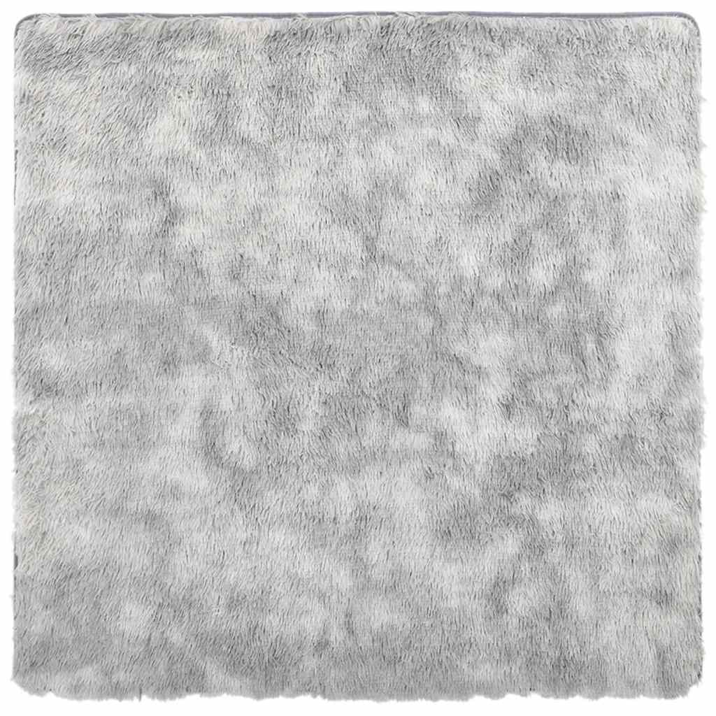 Vidaxx tapis à poils longs navarra 120x120 cm polyester gris argenté