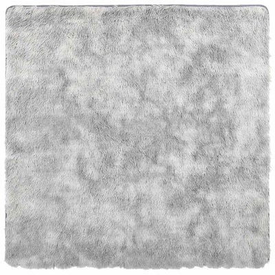 Vidaxx tapis à poils longs navarra 120x120 cm polyester gris argenté