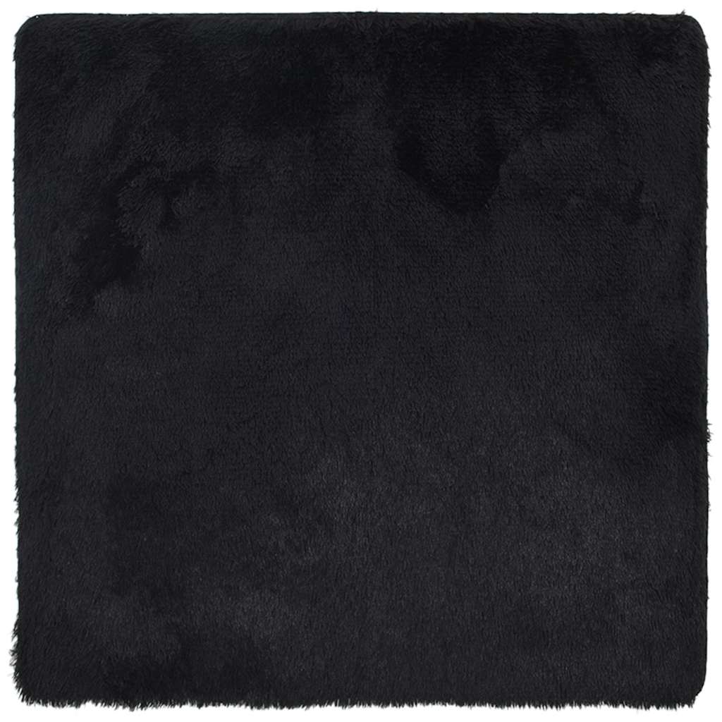 Vidaxx tapis à poils longs navarra 160x160 cm polyester noir