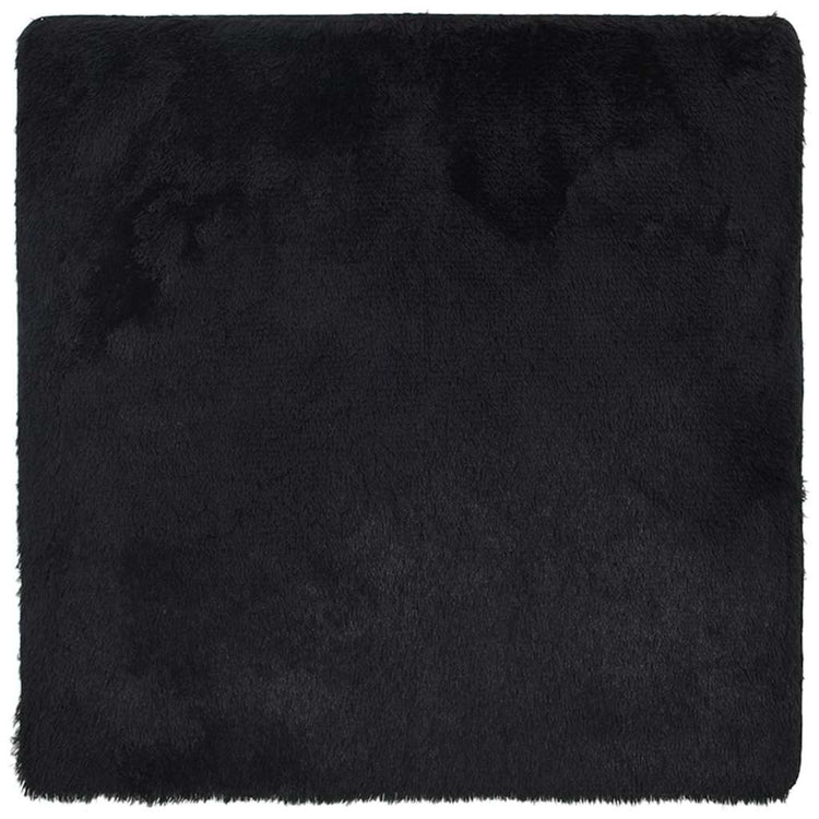 Vidaxx tapis à poils longs navarra 160x160 cm polyester noir