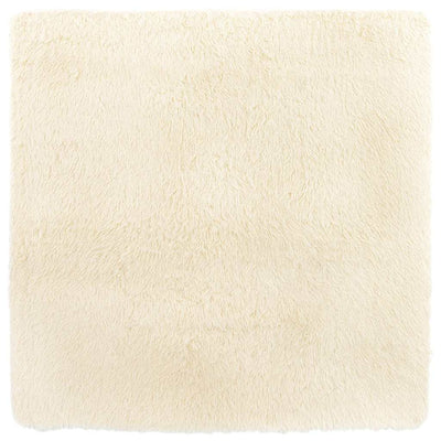 Vidaxx tapis à poils longs navarra 160x160 cm polyester couleur crème