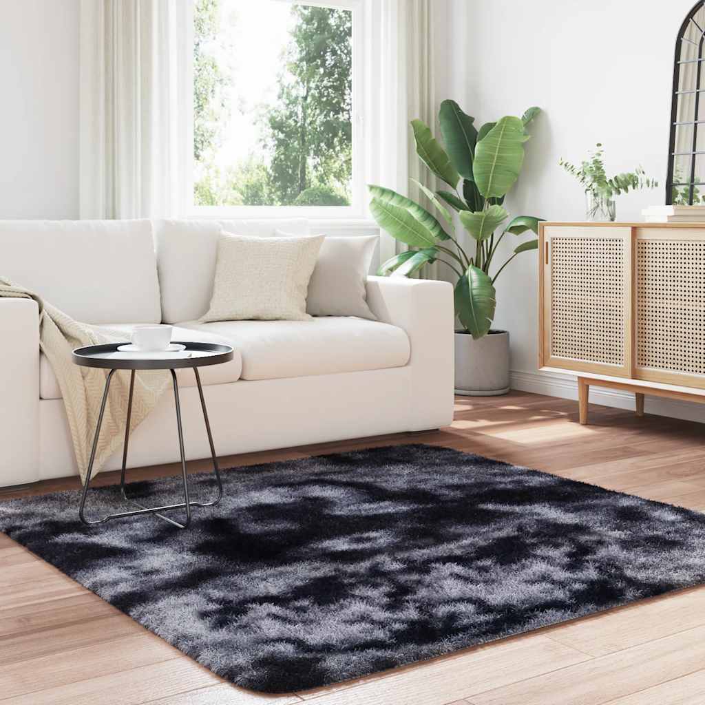 Vidaxx tapis à poils longs navarra 160x160 cm polyester gris foncé