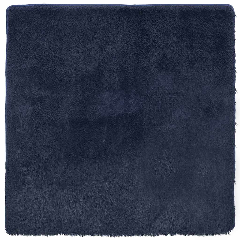Vidaxx tapis à poils longs navarra 160x160 cm polyester bleu marine