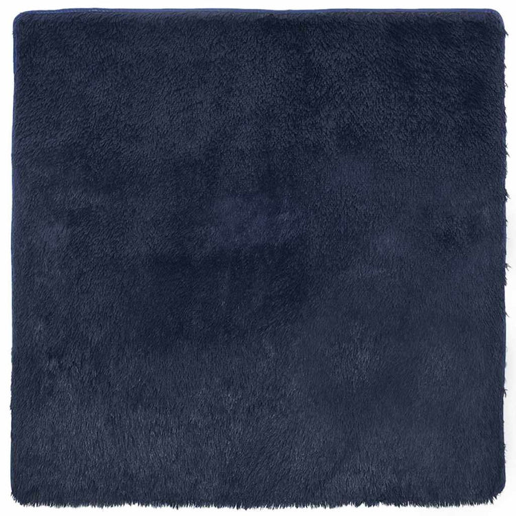 Vidaxx tapis à poils longs navarra 160x160 cm polyester bleu marine
