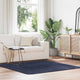 Vidaxx tapis à poils longs navarra 160x160 cm polyester bleu marine