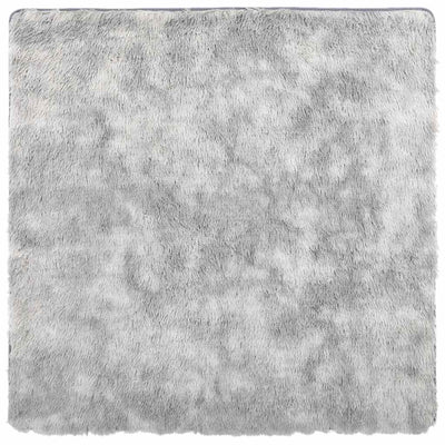 Vidaxx tapis à poils longs navarra 160x160 cm polyester gris argenté