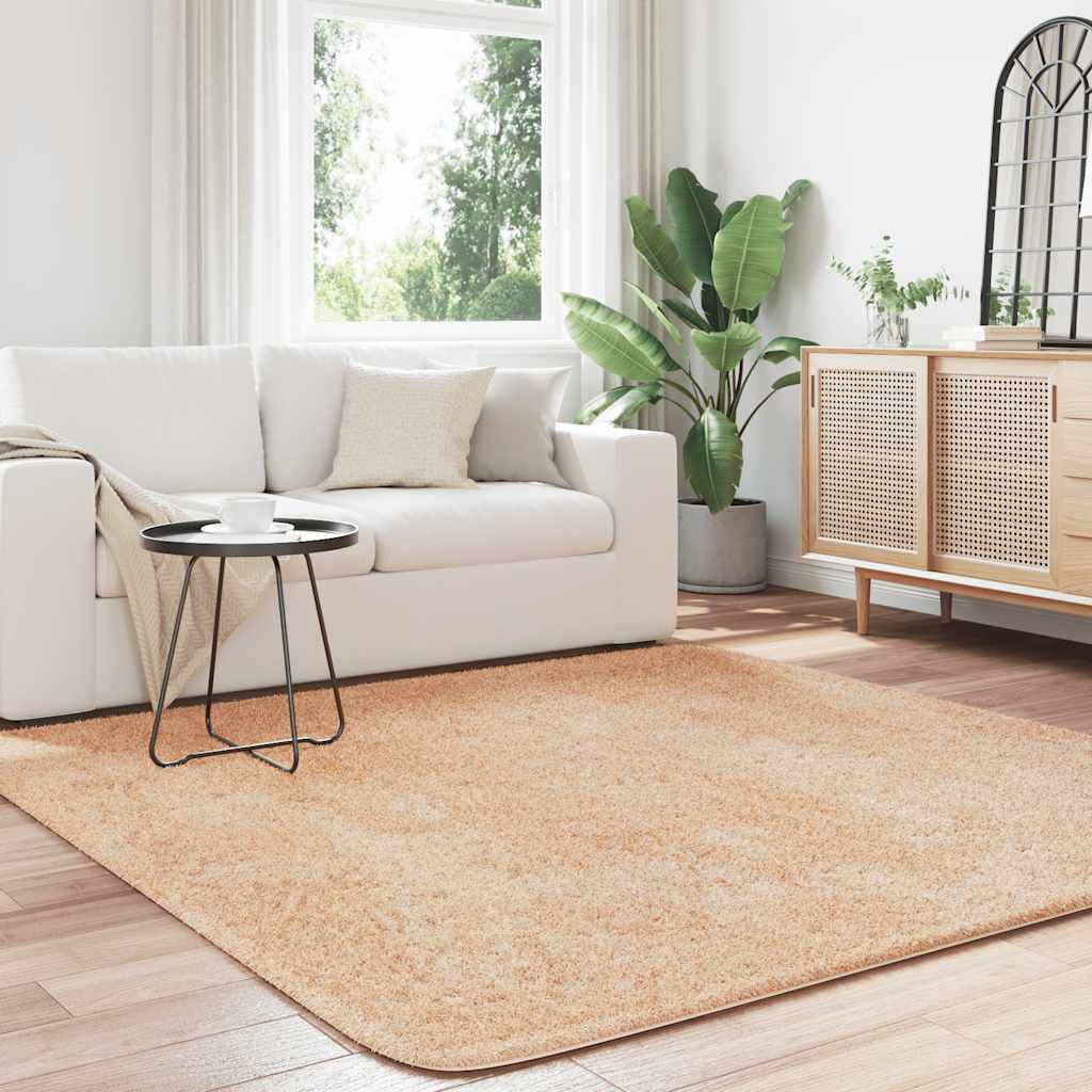 Vidaxx tapis à poils longs navarra 200x200 cm polyester beige