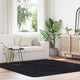 Vidaxx tapis à poils longs navarra 200x200 cm polyester noir