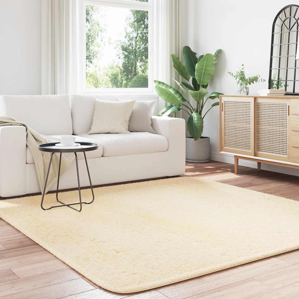 Vidaxx tapis à poils longs navarra 200x200 cm polyester couleur crème