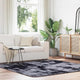 Vidaxx tapis à poils longs navarra 200x200 cm polyester gris foncé