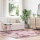 Vidaxx tapis à poils longs navarra 200x200 cm polyester rose poudré