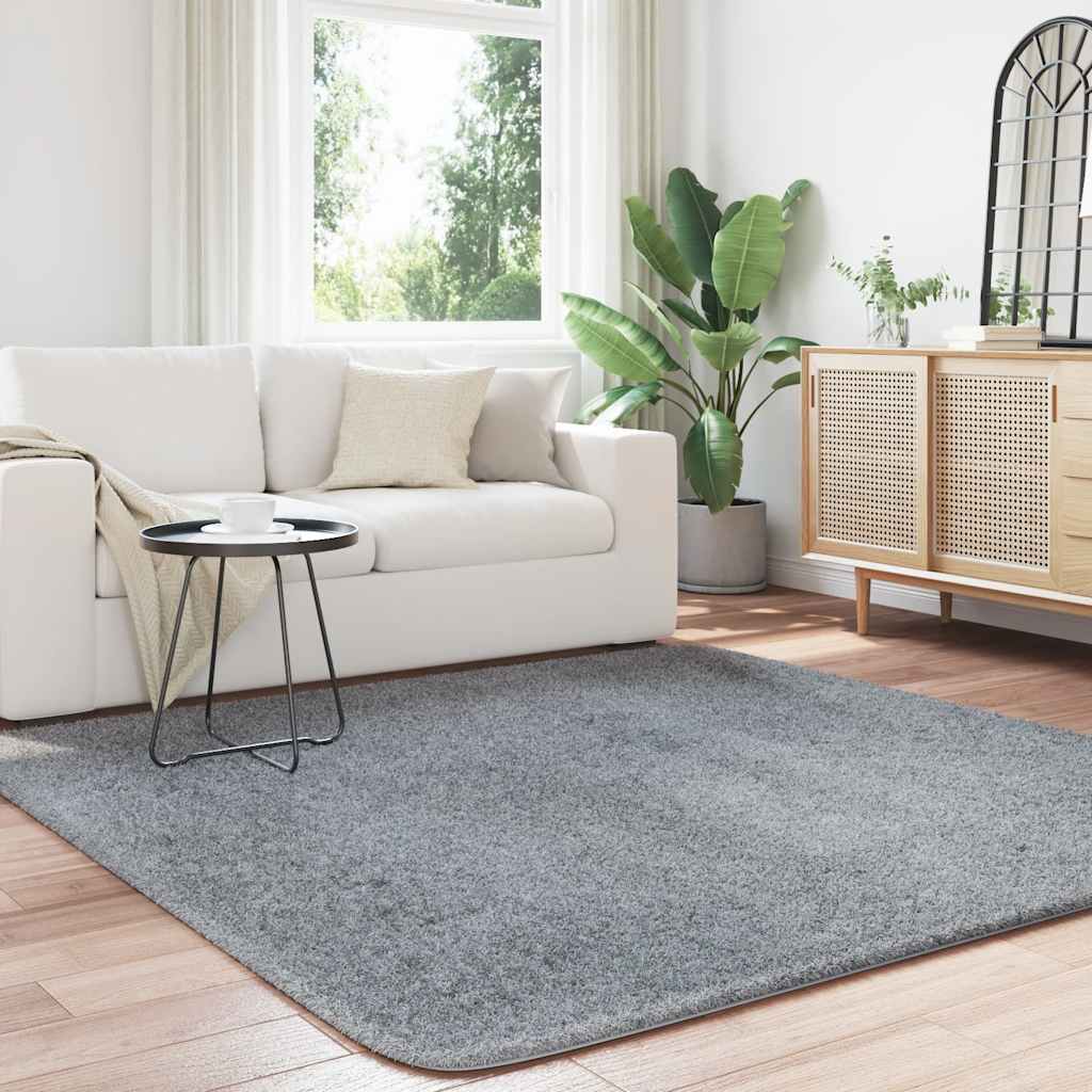 Vidaxx tapis à poils longs navarra 200x200 cm polyester gris clair