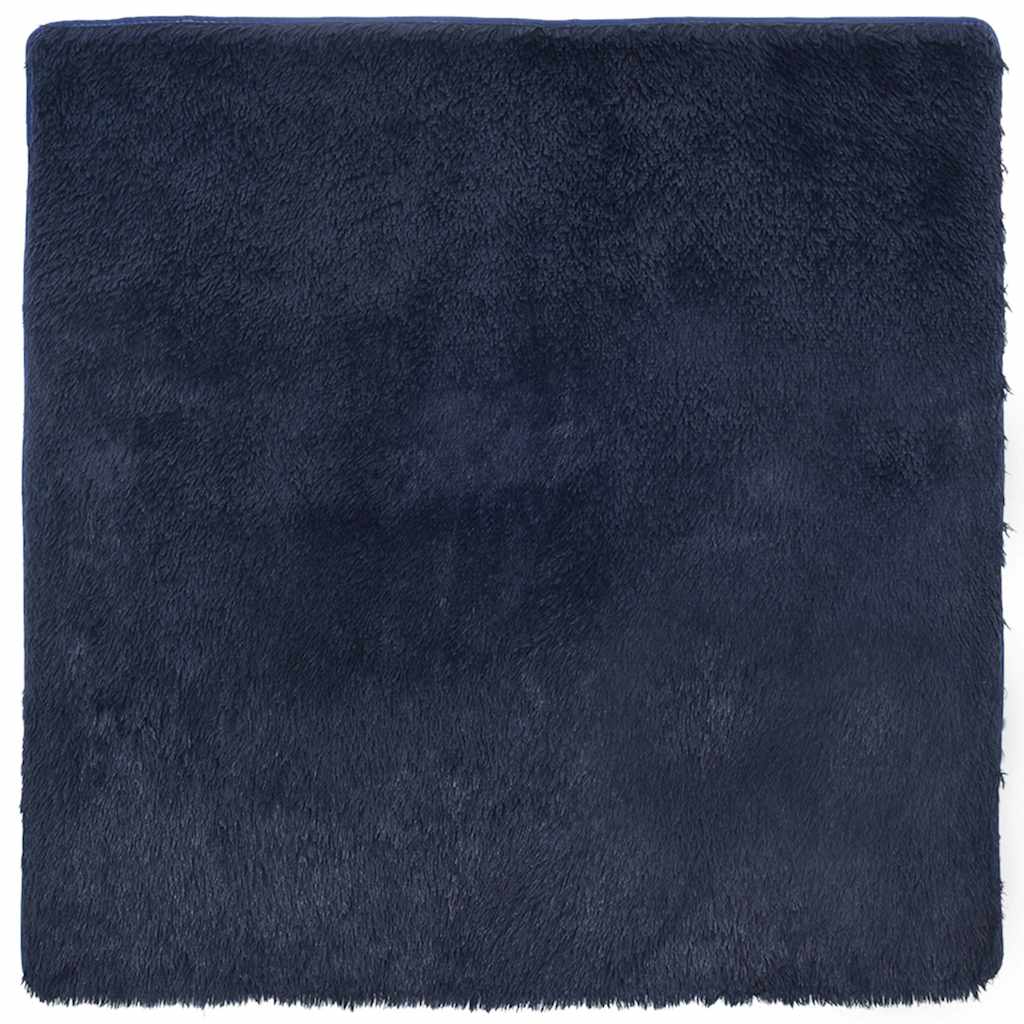 Vidaxx tapis à poils longs navarra 200x200 cm polyester bleu marine