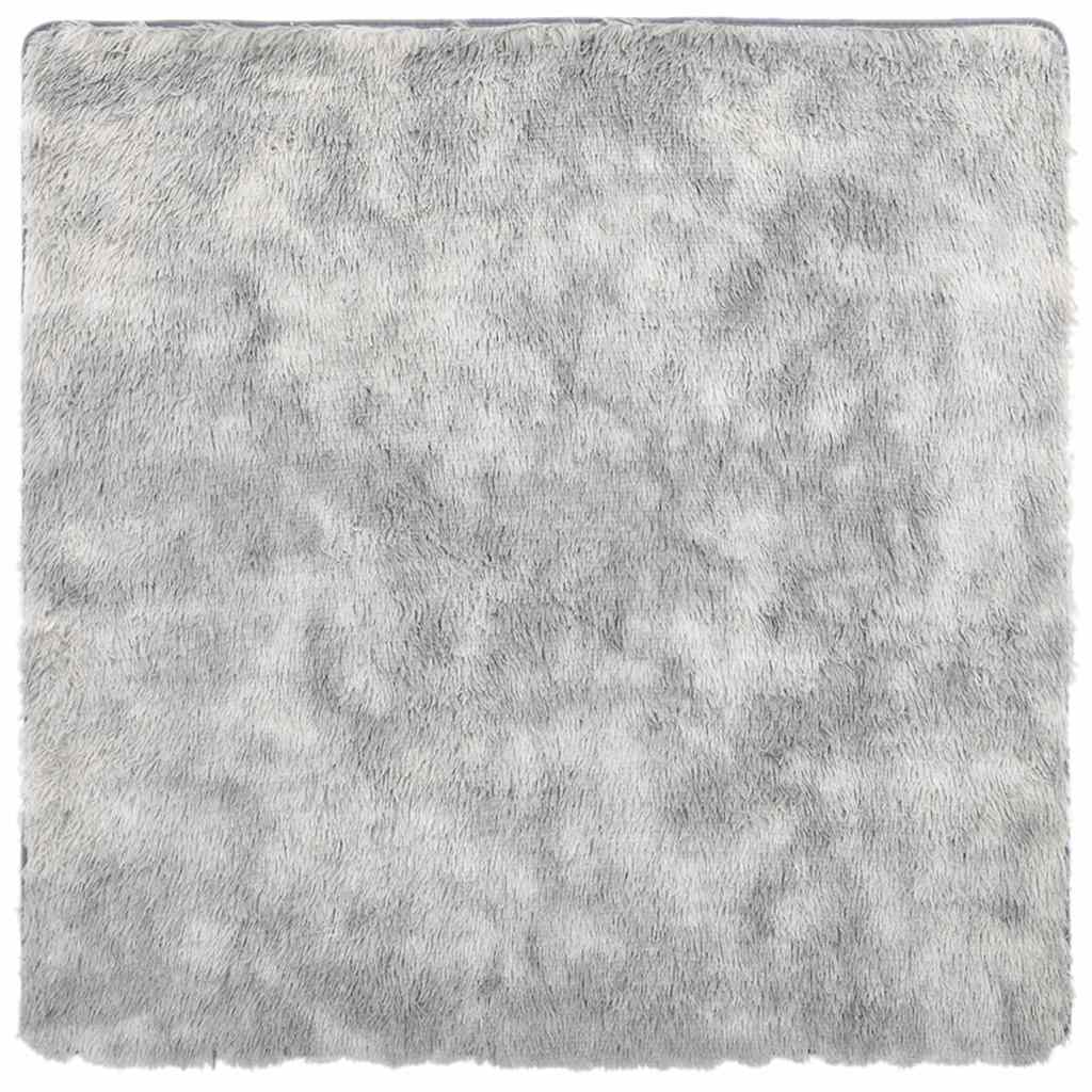 Vidaxx tapis à poils longs navarra 200x200 cm polyester gris argenté