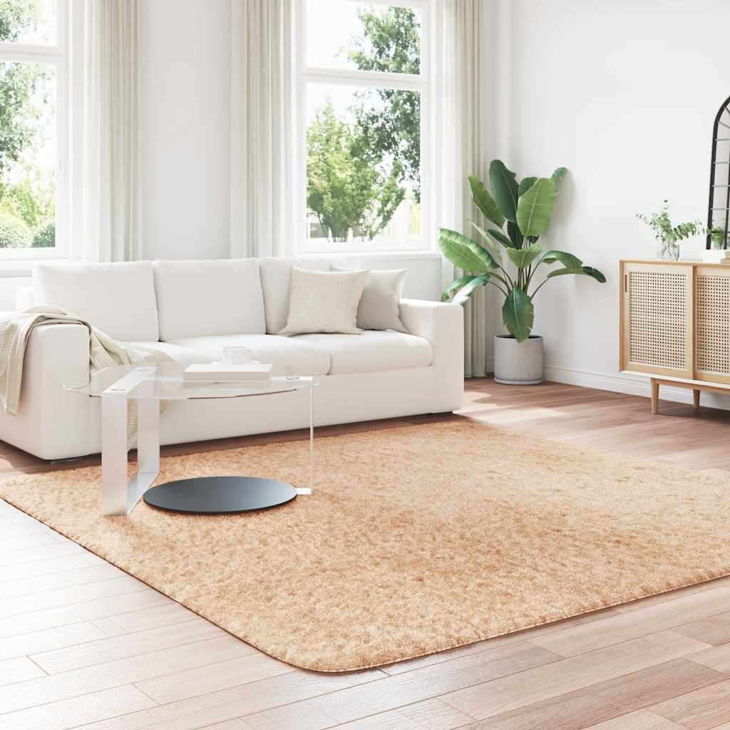 Vidaxx tapis à poils longs navarra 240x240 cm polyester beige