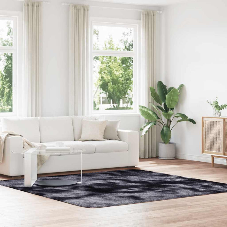 Vidaxx tapis à poils longs navarra 240x240 cm polyester gris foncé