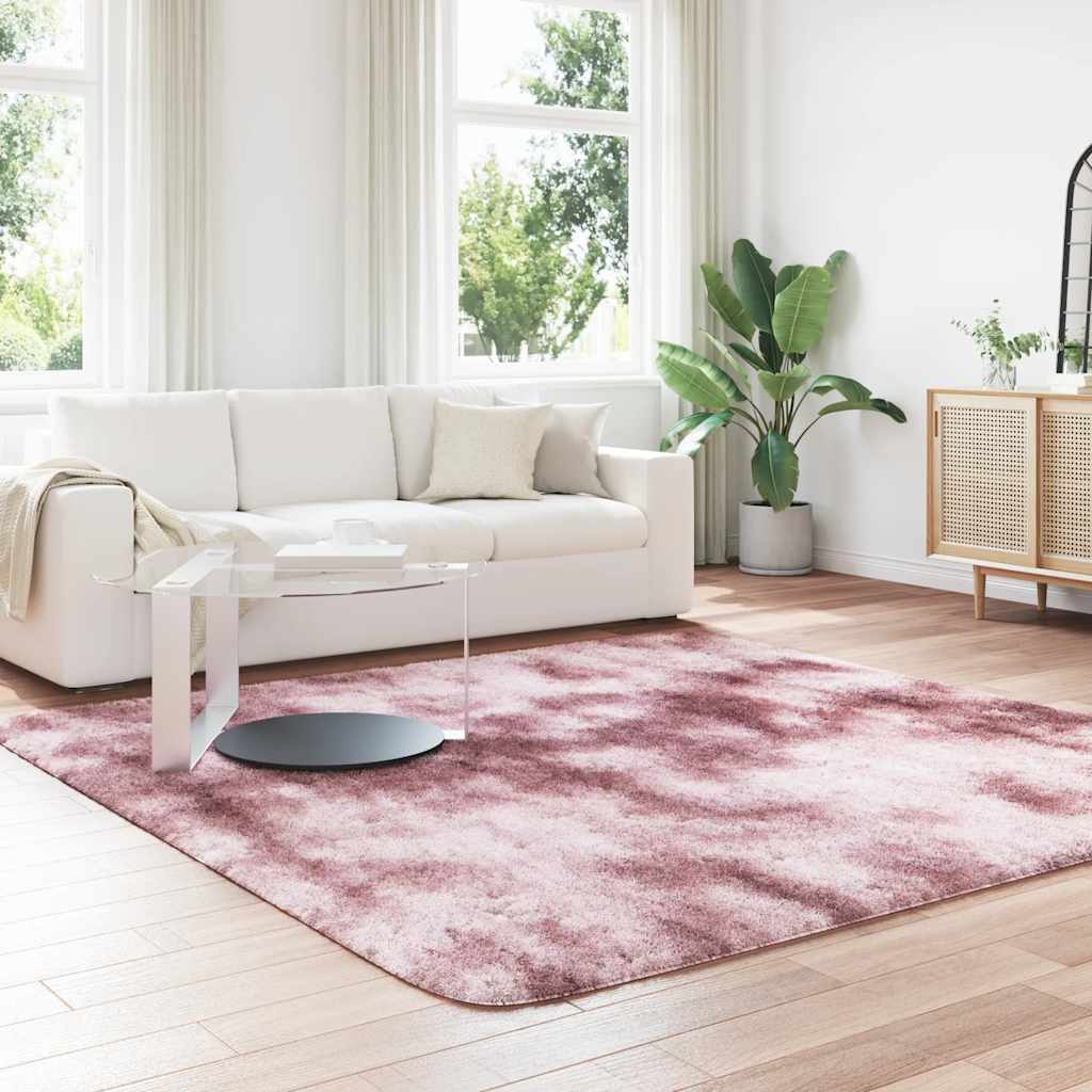 Vidaxx tapis à poils longs navarra 240x240 cm polyester rose poudré