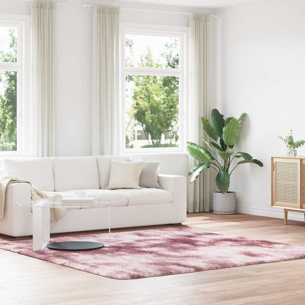Vidaxx tapis à poils longs navarra 240x240 cm polyester rose poudré