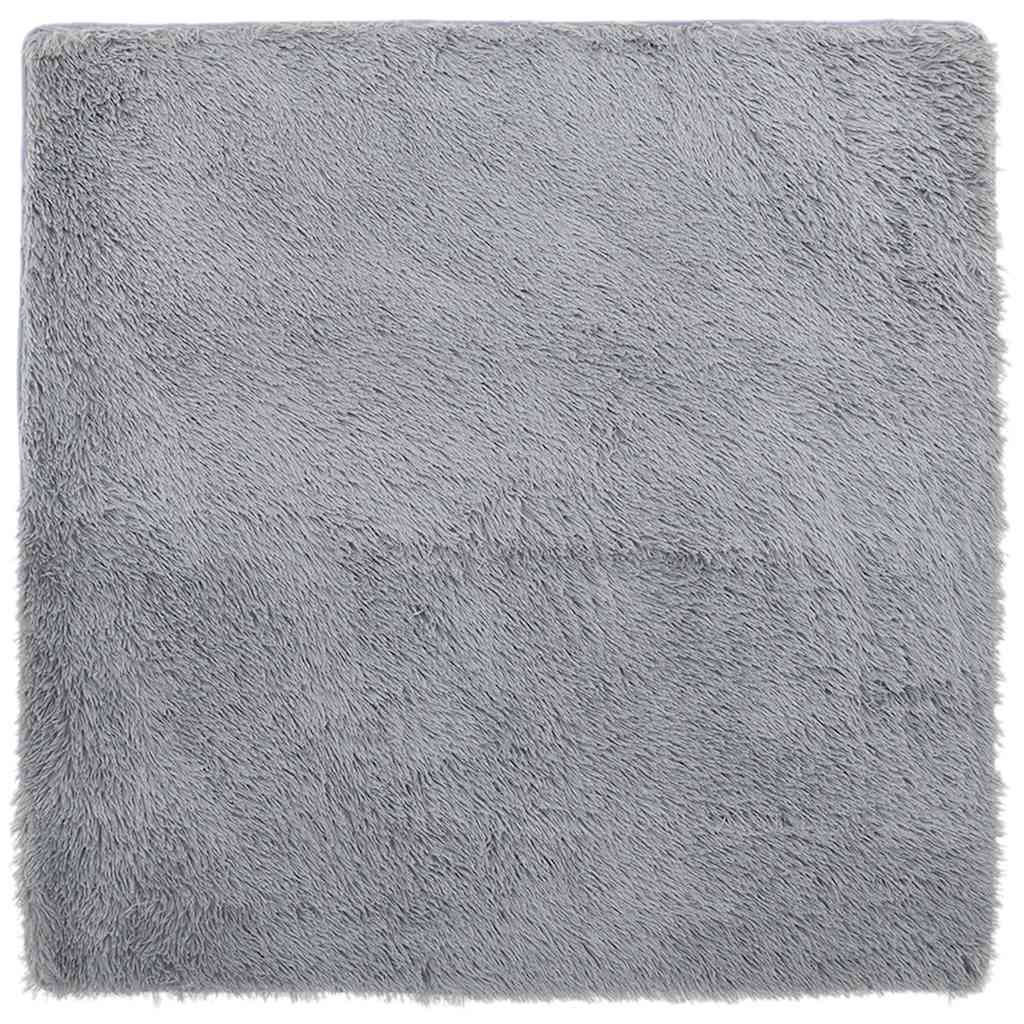 Vidaxx tapis à poils longs navarra 240x240 cm polyester gris clair